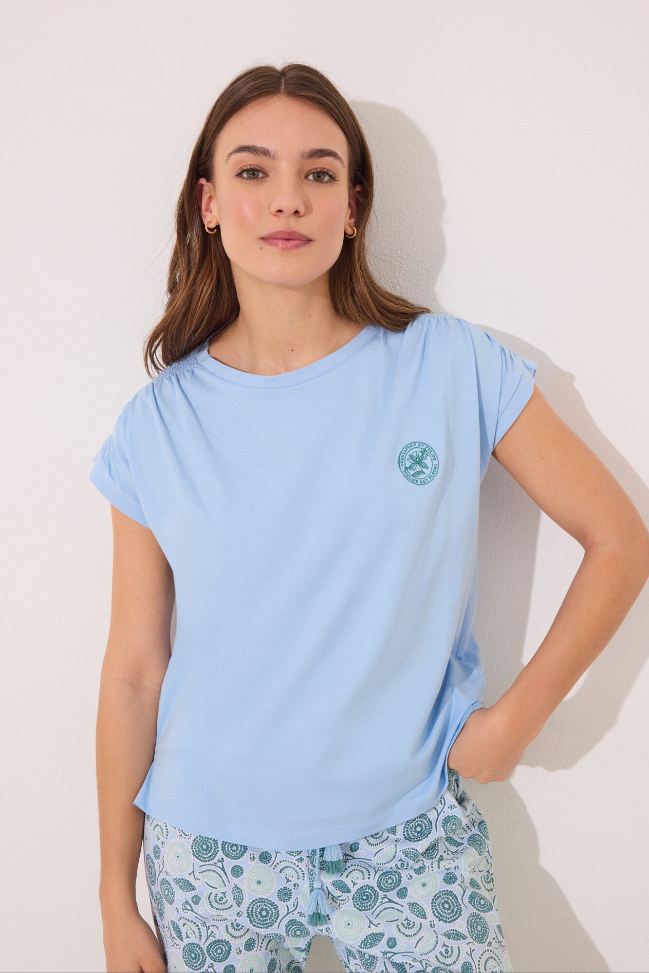 Women Secret_100% Cotton Blue Flower Pyjamas_3599178_12_03