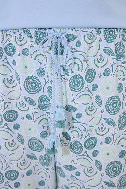 Women Secret_100% Cotton Blue Flower Pyjamas_3599178_12_05