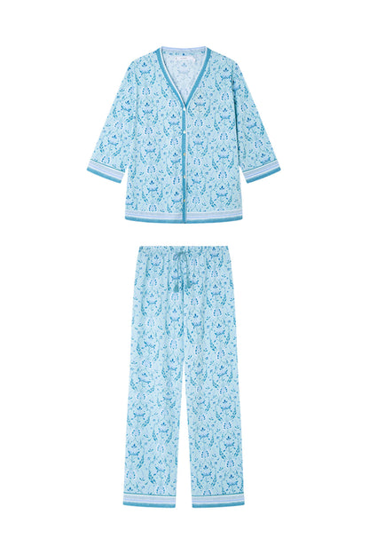 Women Secret_100% Cotton Green Flower Print Pyjamas_3599179_28_07