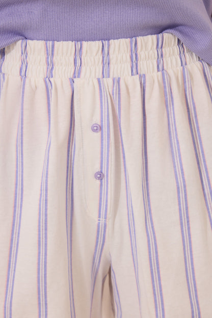 Women Secret_Short Lilac Striped Cotton Short Pyjamas_3599187_75_02