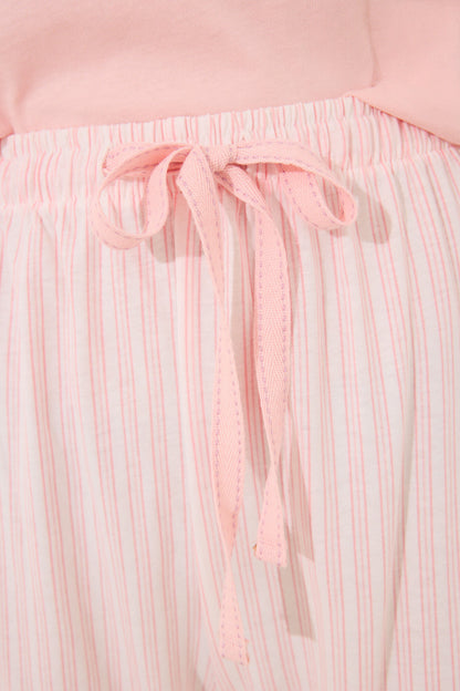 Women Secret_Capri Pyjamas 100% Cotton Orange Striped_3599190_66_04