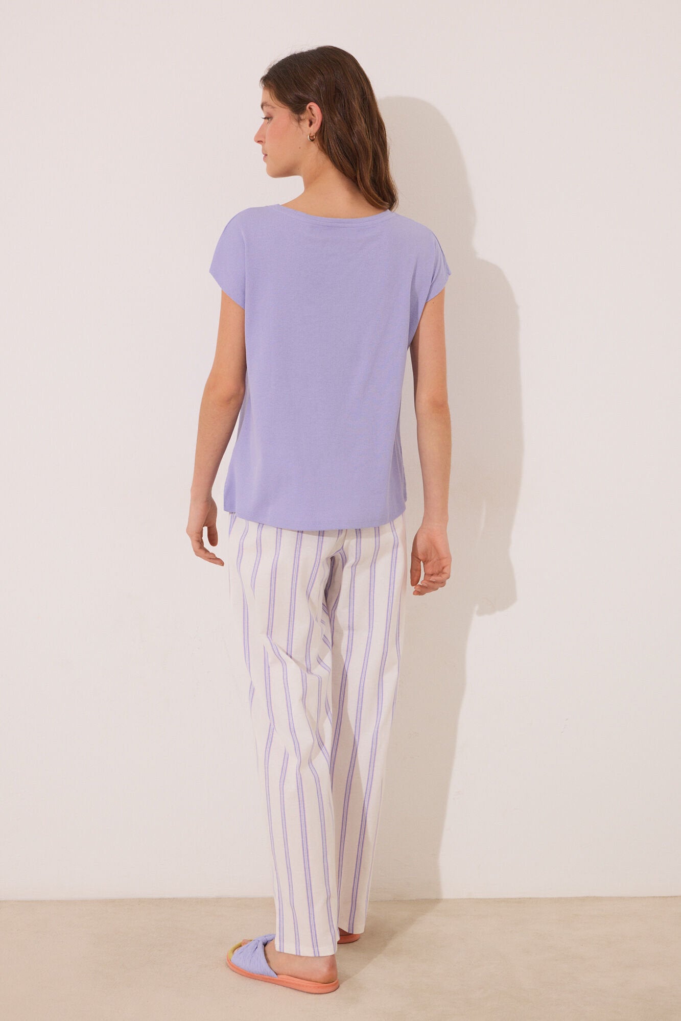 Women Secret_Lilac Striped Cotton Lounge Pyjamas_3599191_75_05