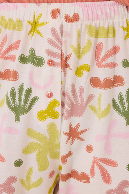 Women Secret_Orange Cotton Lounge Pyjamas with Leaves_3599192_64_04