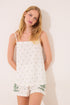 Women Secret_Green Print Cotton Short Pyjamas Straps Pajamas_3599198_97_01