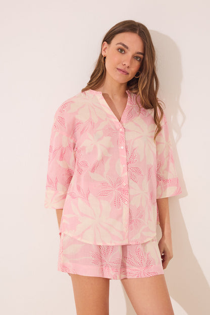 Women Secret_100% Cotton Voile Classic Pyjamas with Floral Print_3599204_70_02
