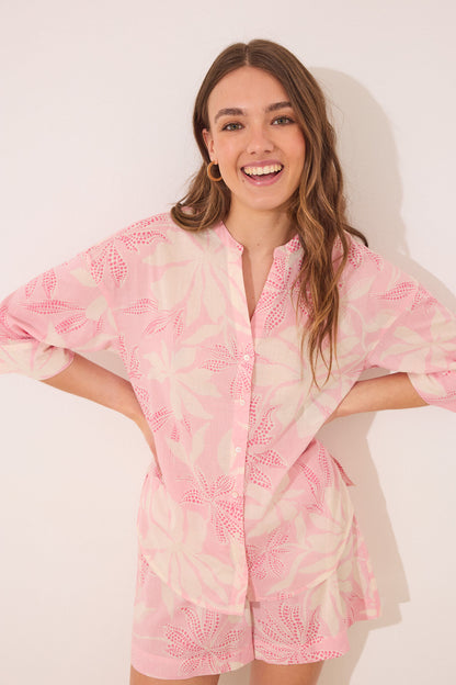 Women Secret_100% Cotton Voile Classic Pyjamas with Floral Print_3599204_70_04