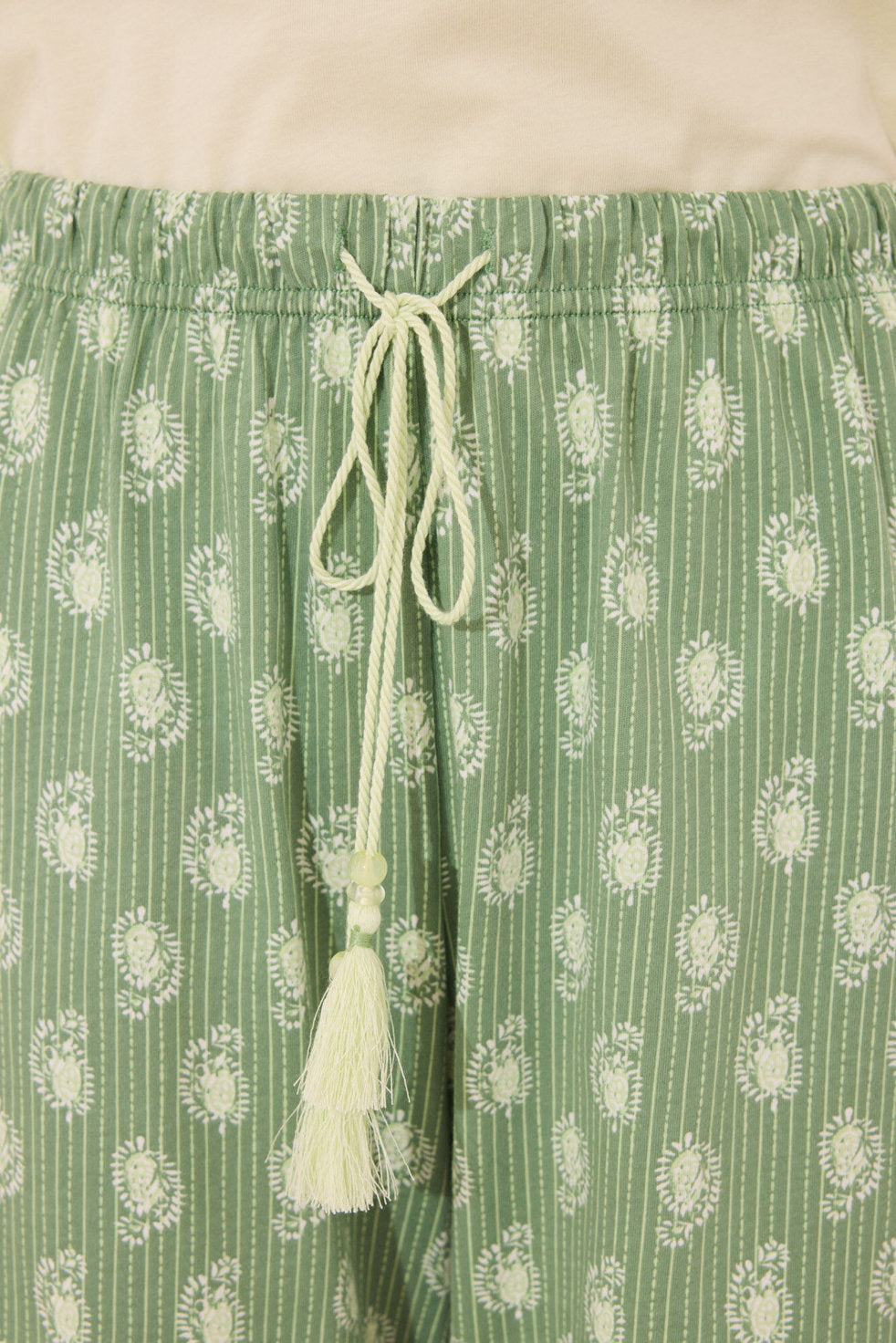 Women Secret_Green Print Cotton Short Sleeve Pyjamas_3599211_28_04