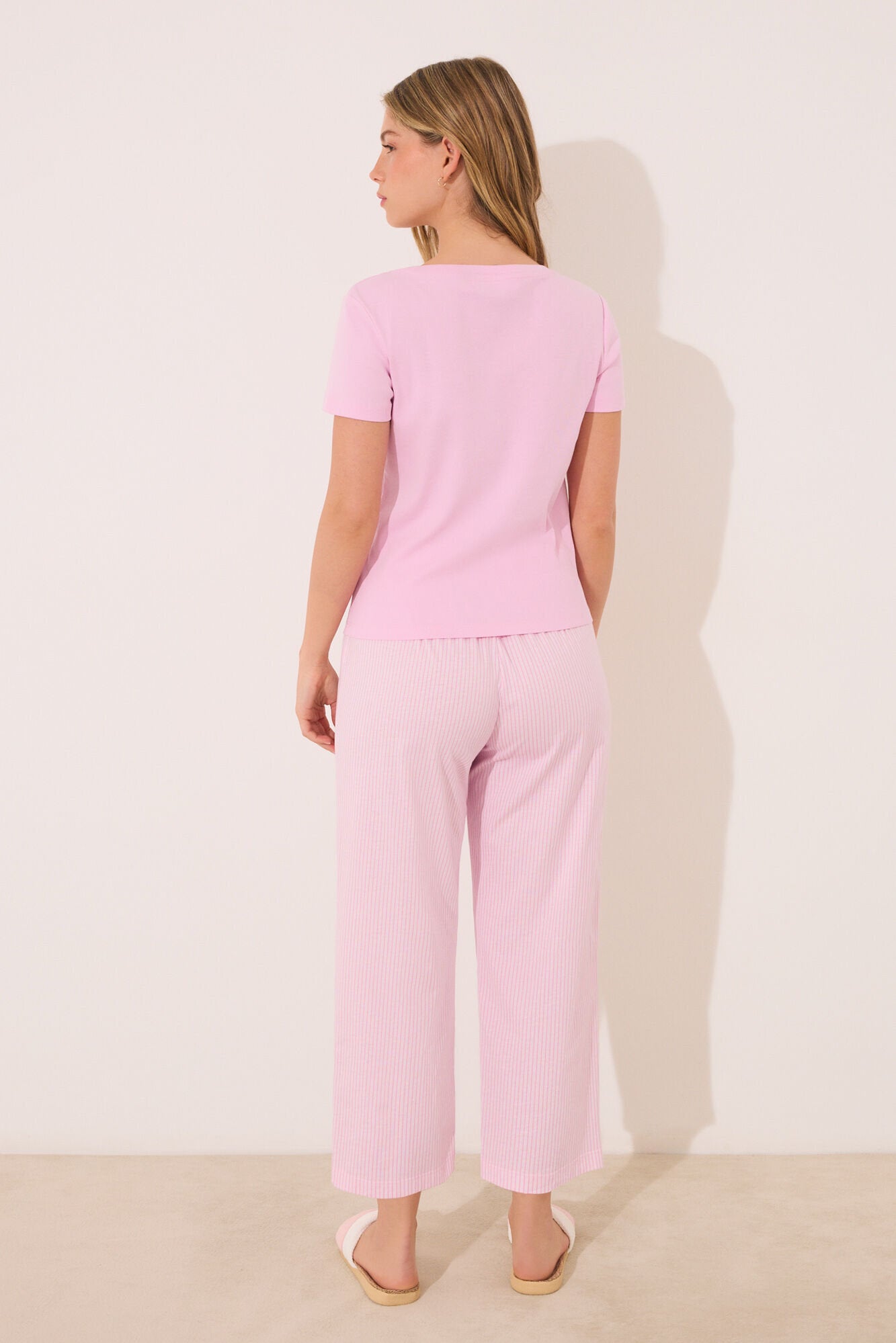 Women Secret_Pink Cotton Capri Pyjamas_3599221_71_05