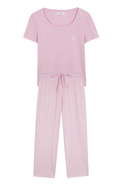 Women Secret_Pink Cotton Capri Pyjamas_3599221_71_07