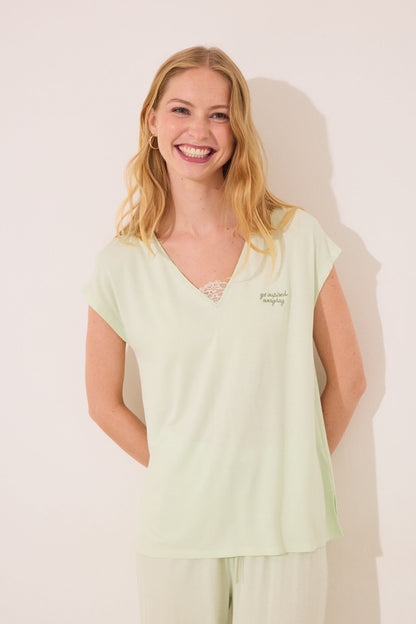 Women Secret_Green Viscose Classic Pyjamas_3599223_28_02