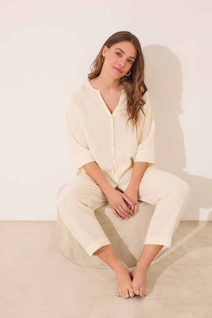 Women Secret_Muslin Classic Pyjamas 100% White Cotton_3599229_96_01
