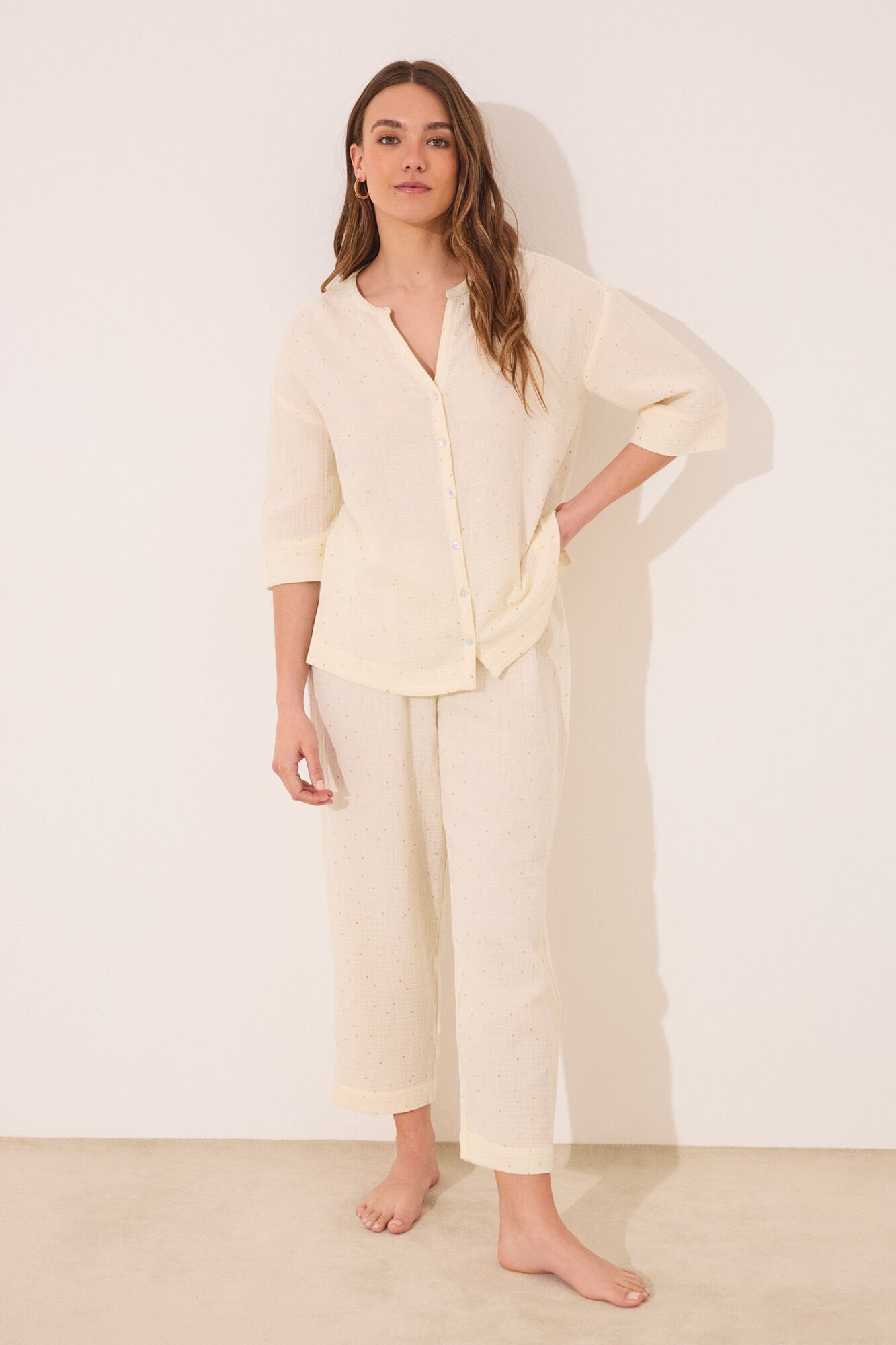 Women Secret_Muslin Classic Pyjamas 100% White Cotton_3599229_96_03