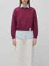 Benetton Burgundy Women Boxy Fit Sweatshirt with Crest on The Back SKU: 35B1D201G_299 Image 00
