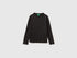 Benetton Black Girls Warm Cotton Blend Turtleneck T-Shirt SKU: 35F2C205X_100 Image 01