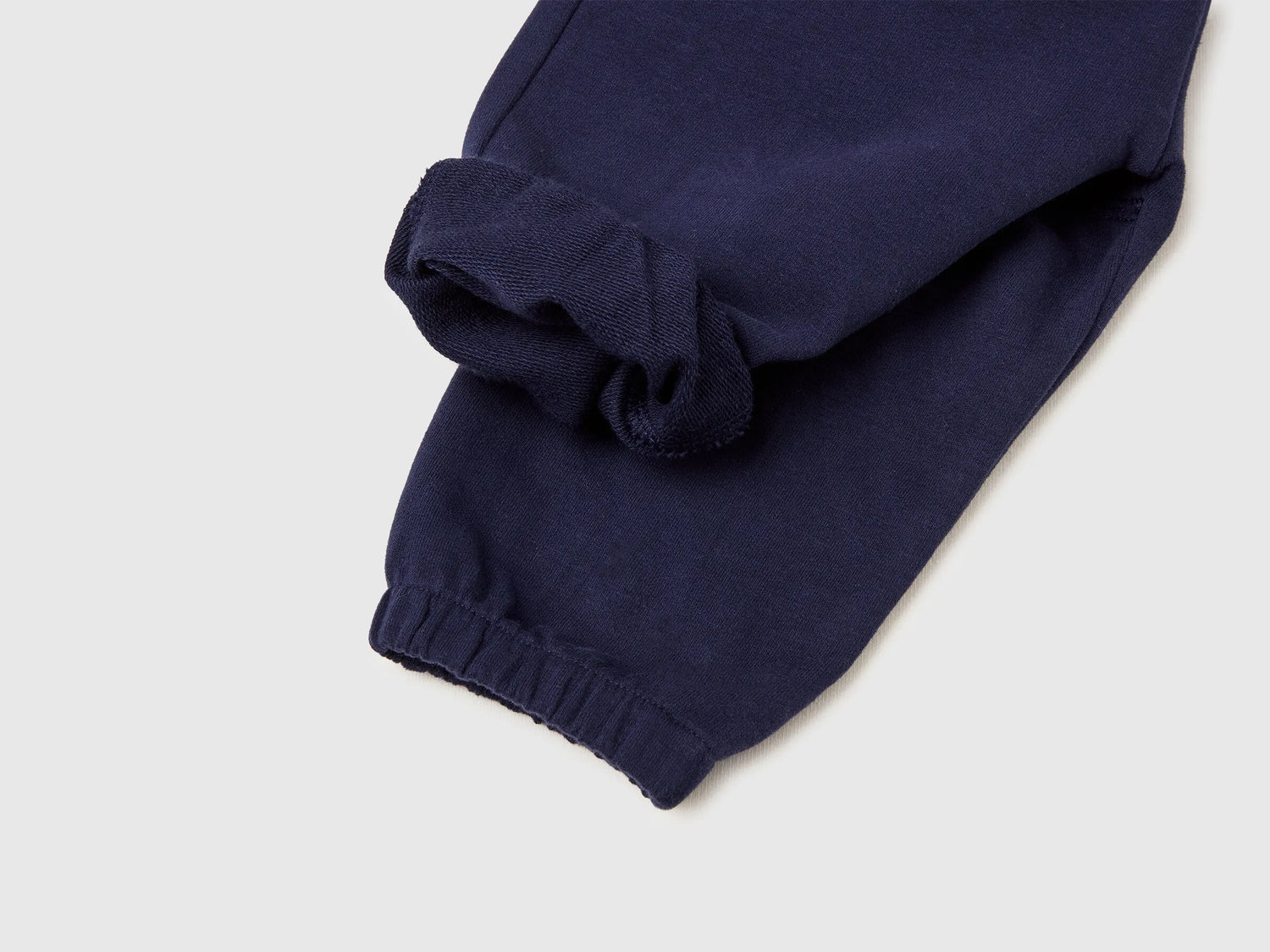 Benetton Dark Blue Newborn Trousers with Embroidery on The Back SKU: 35FNAF029_252 Image 03