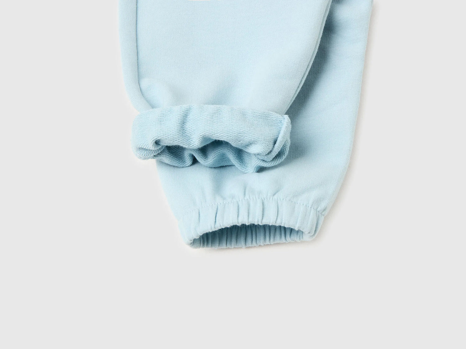 Benetton Sky Blue Newborn Trousers with Embroidery on The Back SKU: 35FNAF029_33W Image 03