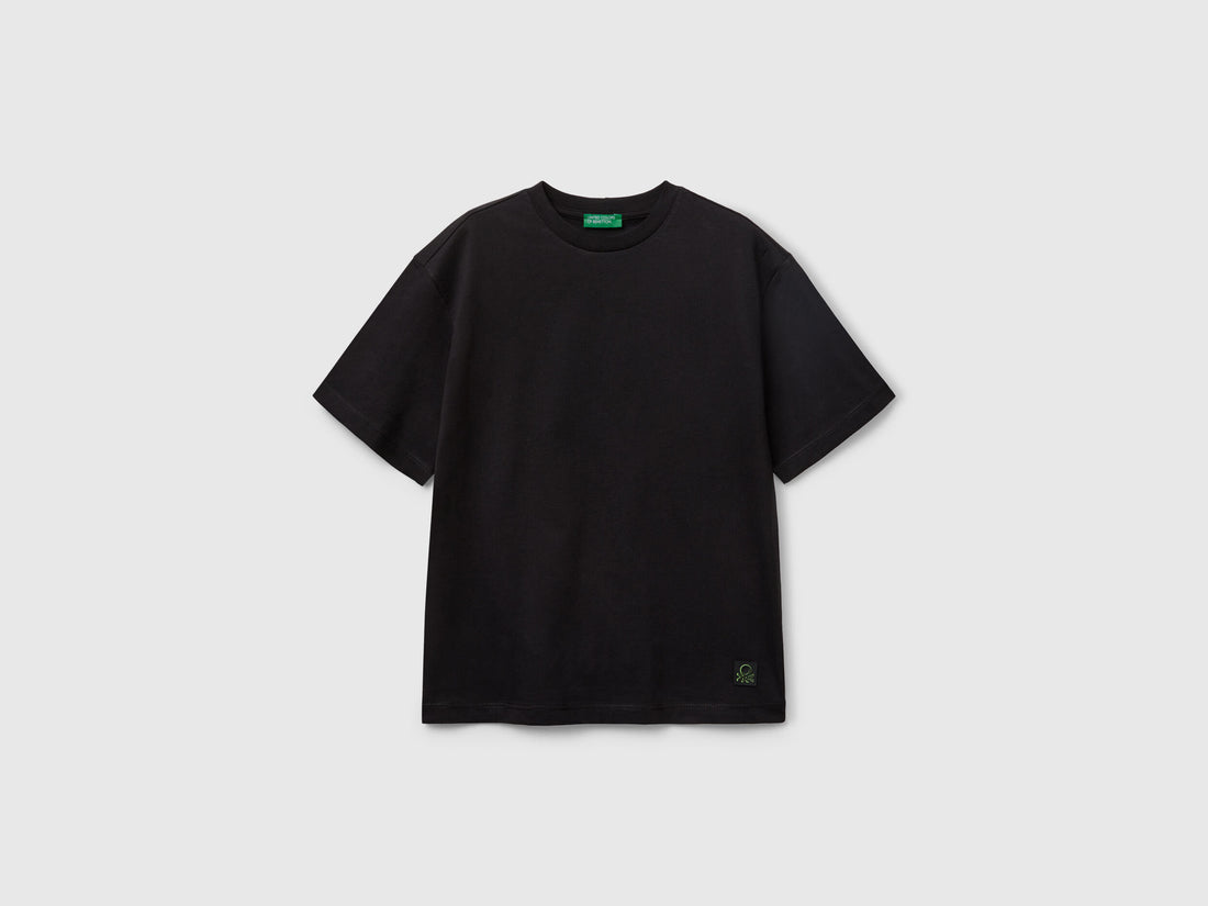 Benetton_Black T-Shirt with Back Print_35RYC10NC_100_01