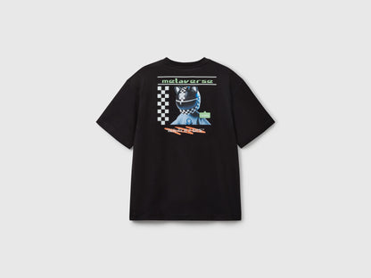 Benetton_Black T-Shirt with Back Print_35RYC10NC_100_02