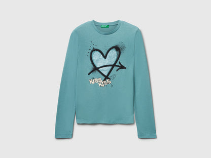 Benetton_Sky Blue_T-Shirt with Glitter Print_35RYC10QE_33K_01