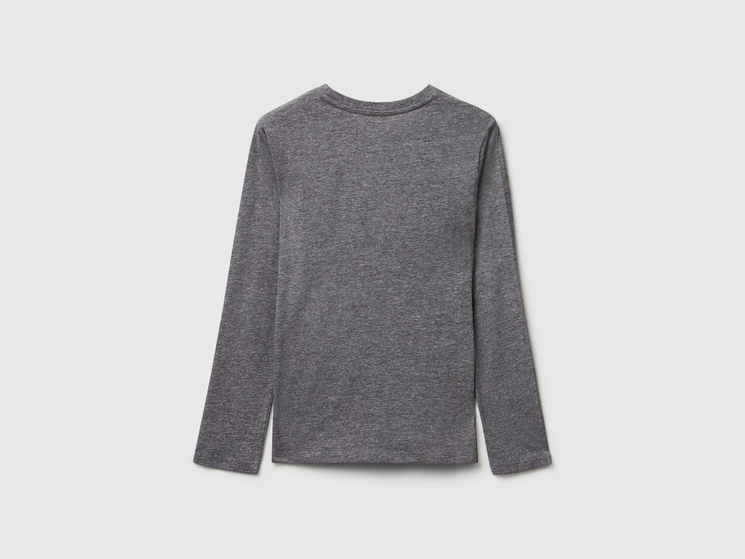 Benetton_Dark Gray_T-Shirt with Glitter Print_35RYC10QE_507_02