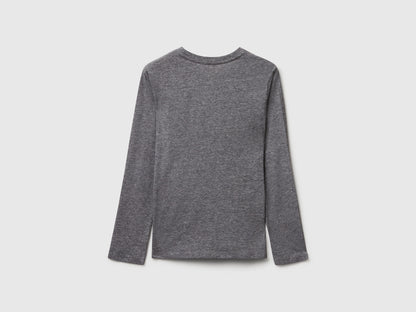 Benetton_Dark Gray_T-Shirt with Glitter Print_35RYC10QE_507_02