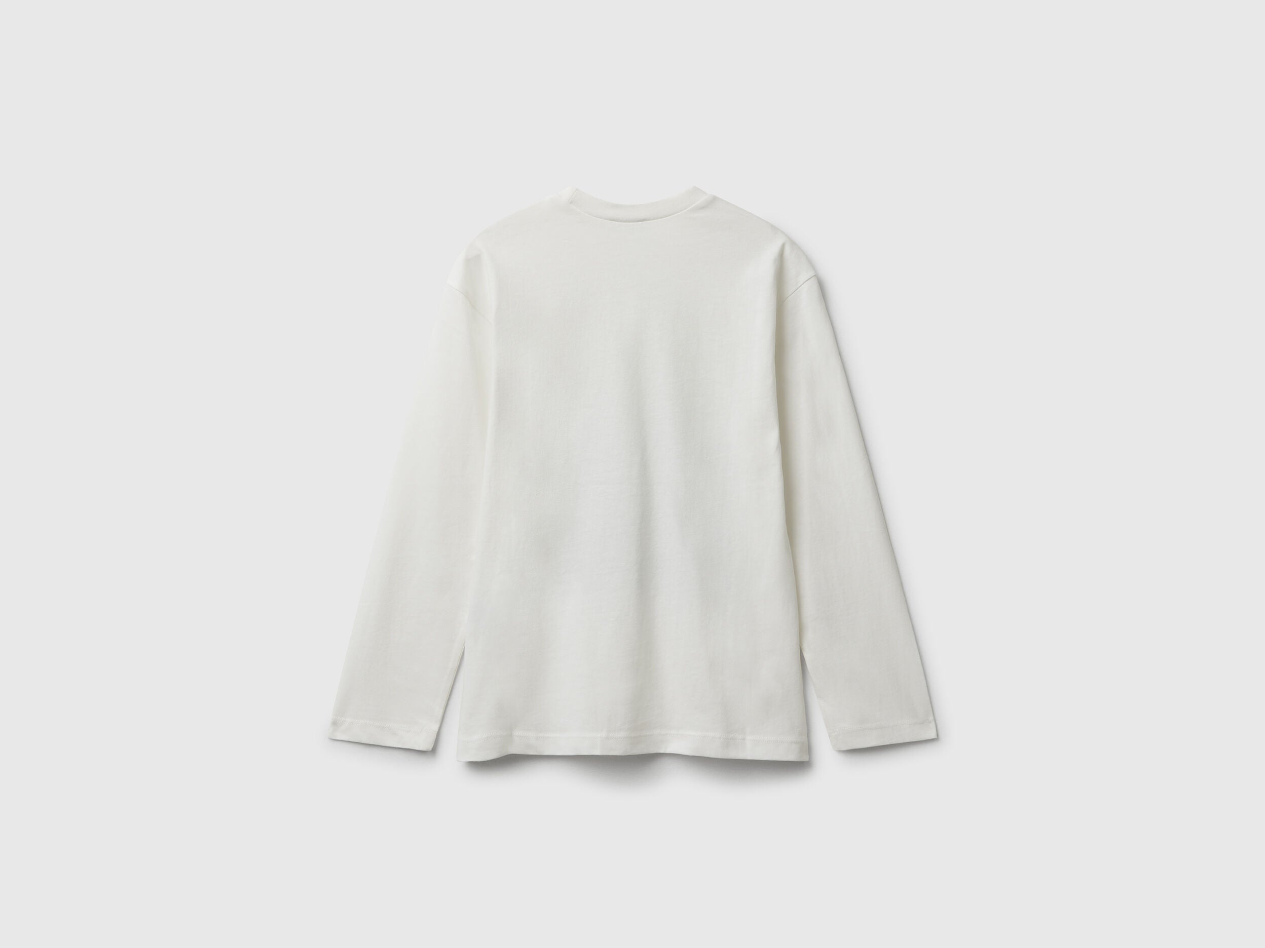 Benetton_Creamy White_Cotton T-Shirt with Print_35RYC10QQ_074_02