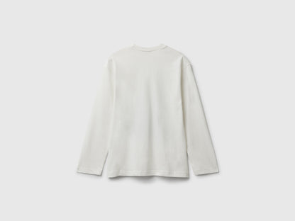 Benetton_Creamy White_Cotton T-Shirt with Print_35RYC10QQ_074_02