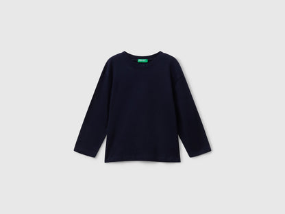 Benetton_Dark Blue_Long Sleeve T-Shirt with Print_35RYG10K4_016_01