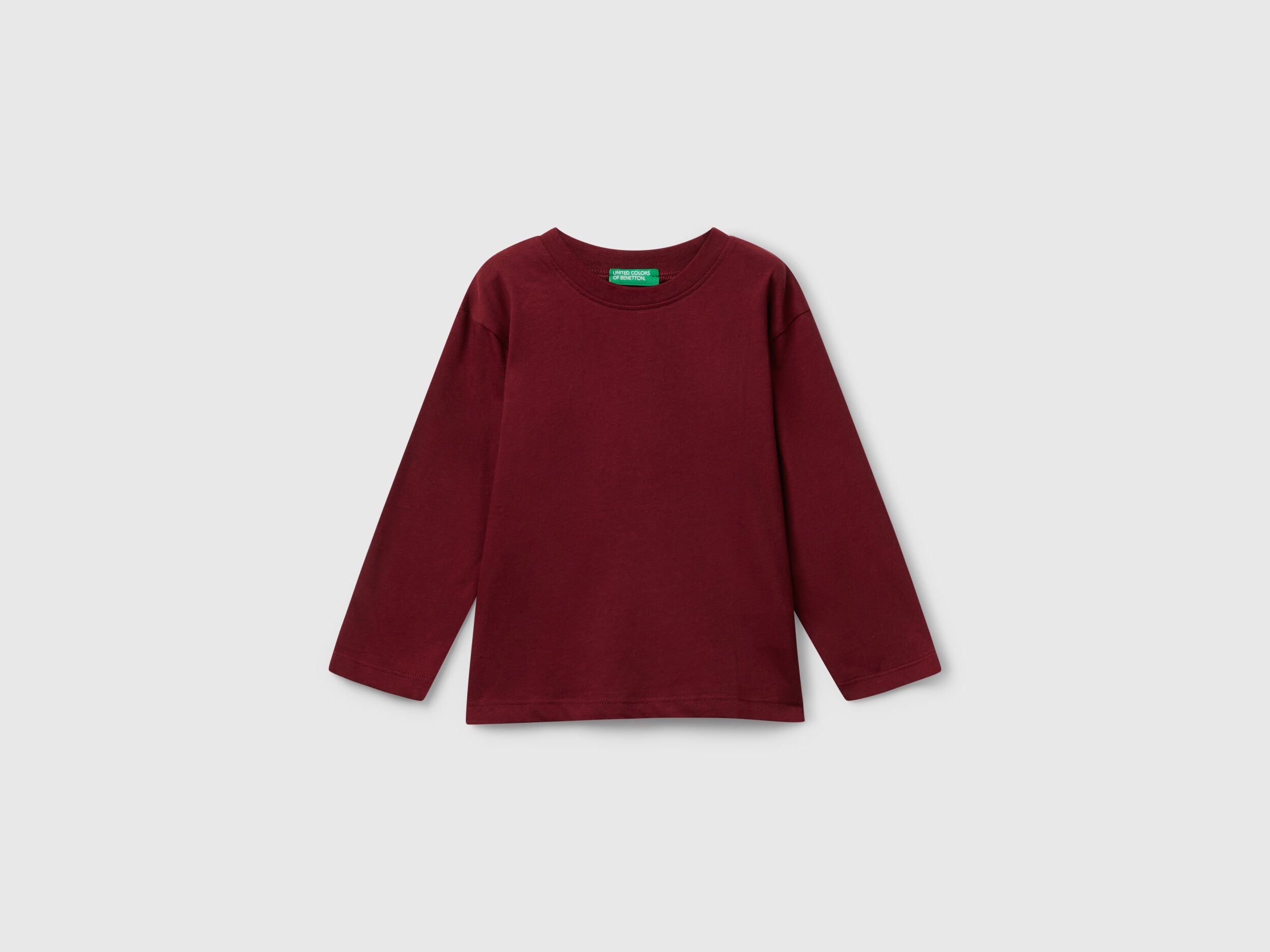 Benetton_Burgundy_Long Sleeve T-Shirt with Print_35RYG10K4_129_01