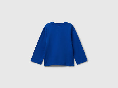 Benetton_Bright Blue_Long Sleeve T-Shirt with Print_35RYG10K4_19R_02