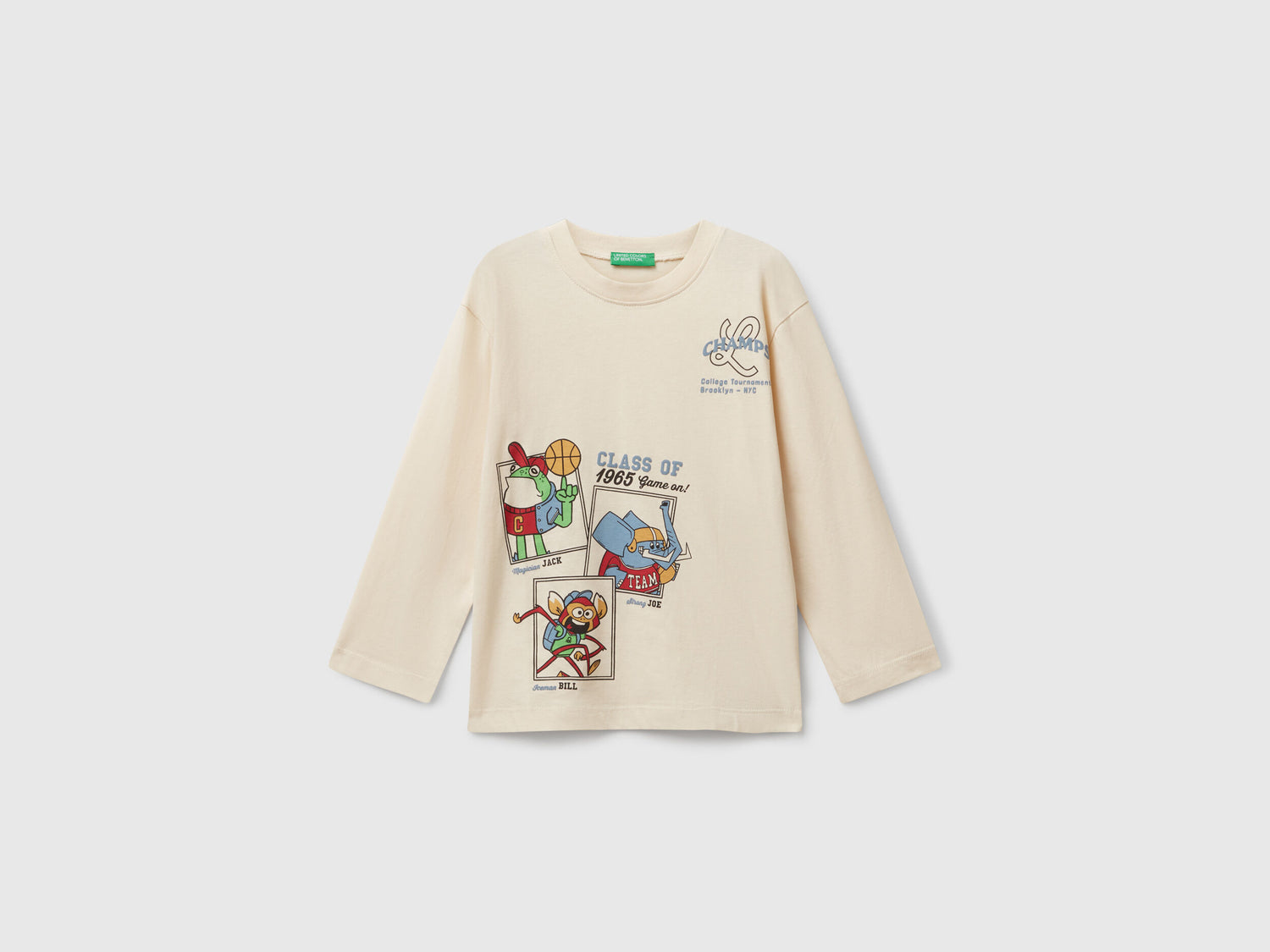 Benetton_Creamy White_Long Sleeve T-Shirt with Print_35RYG10K4_3C9_01