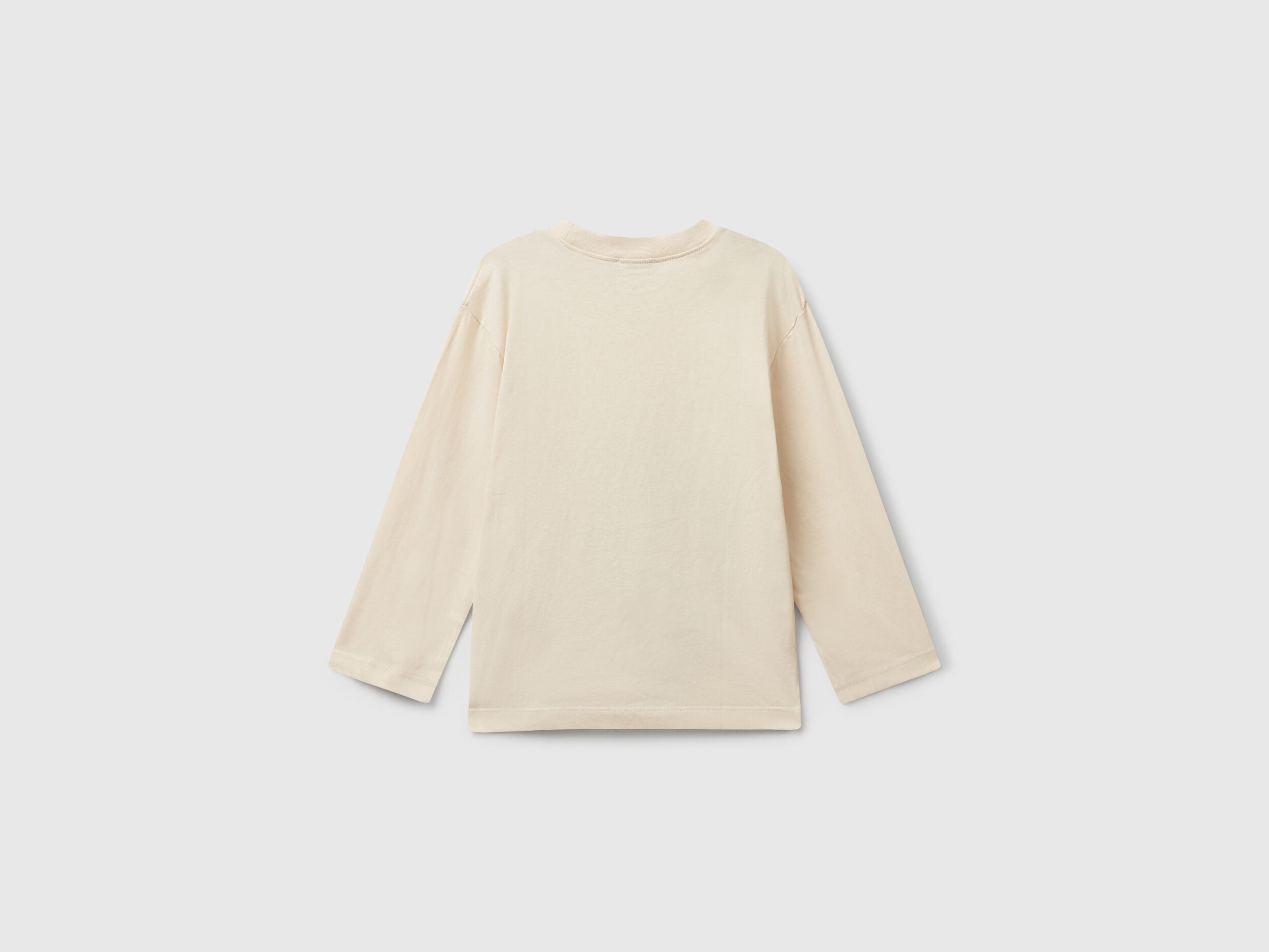 Benetton_Creamy White_Long Sleeve T-Shirt with Print_35RYG10K4_3C9_02