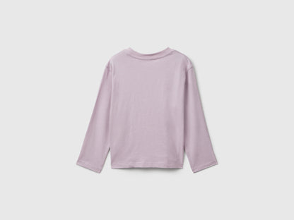 Benetton_Lavender_Cotton T-Shirt with Glittery Print_35RYG10K7_0W1_02