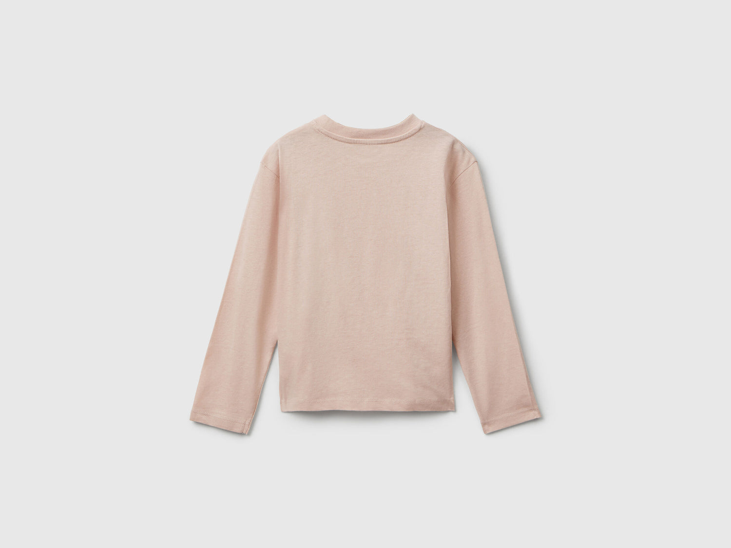 Benetton_Soft Pink_Cotton T-Shirt with Glittery Print_35RYG10K7_12U_02