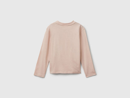 Benetton_Soft Pink_Cotton T-Shirt with Glittery Print_35RYG10K7_12U_02