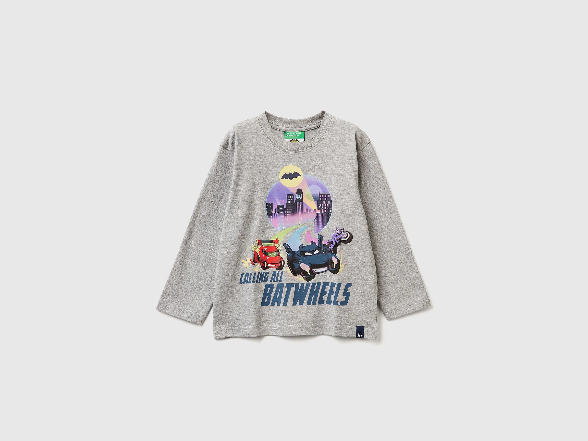 Benetton_Light Gray_T-Shirt Featuring Batwheels ©&amp;ª Dc and Wbei_35RYG10KE_501_01