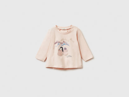 Benetton_Soft Pink_T-Shirt with Glittery Print_35UKA106S_1B7_01