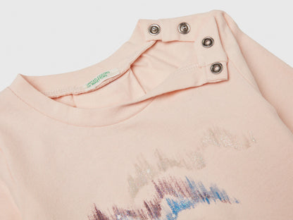 Benetton_Pink_T-Shirt with Glittery Print_35UKA106S_1B7_03