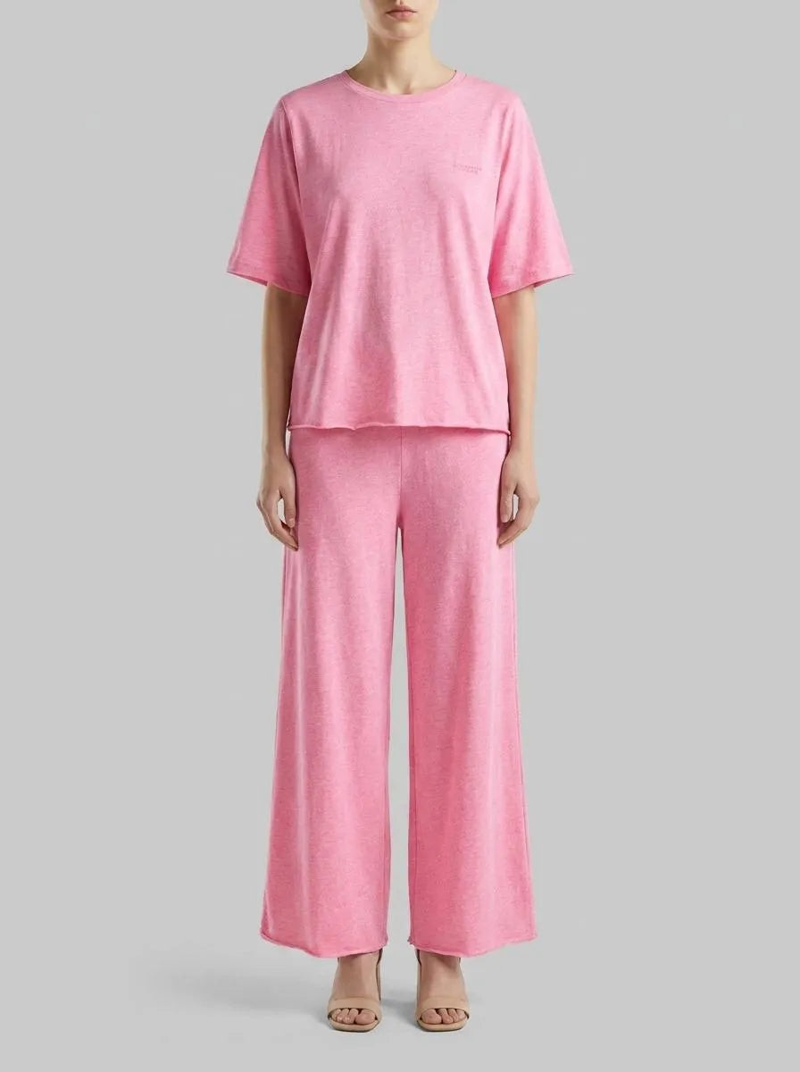 Benetton Pink Women Lightweight Melange Cotton Pyjamas SKU: 35VB3P03P_5K5 Image 00