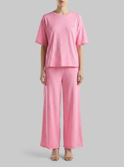 Benetton Pink Women Lightweight Melange Cotton Pyjamas SKU: 35VB3P03P_5K5 Image 00
