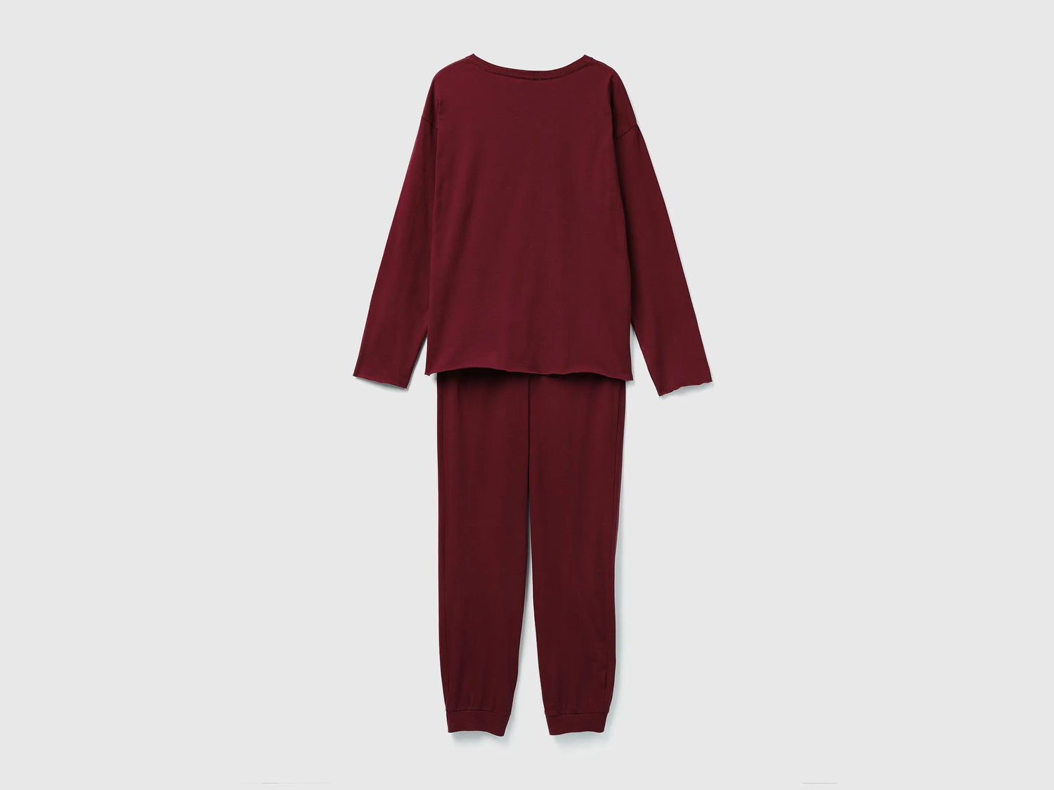 Benetton_Burgundy_Pyjamas in Pure Cotton_35VB3P048_129_02