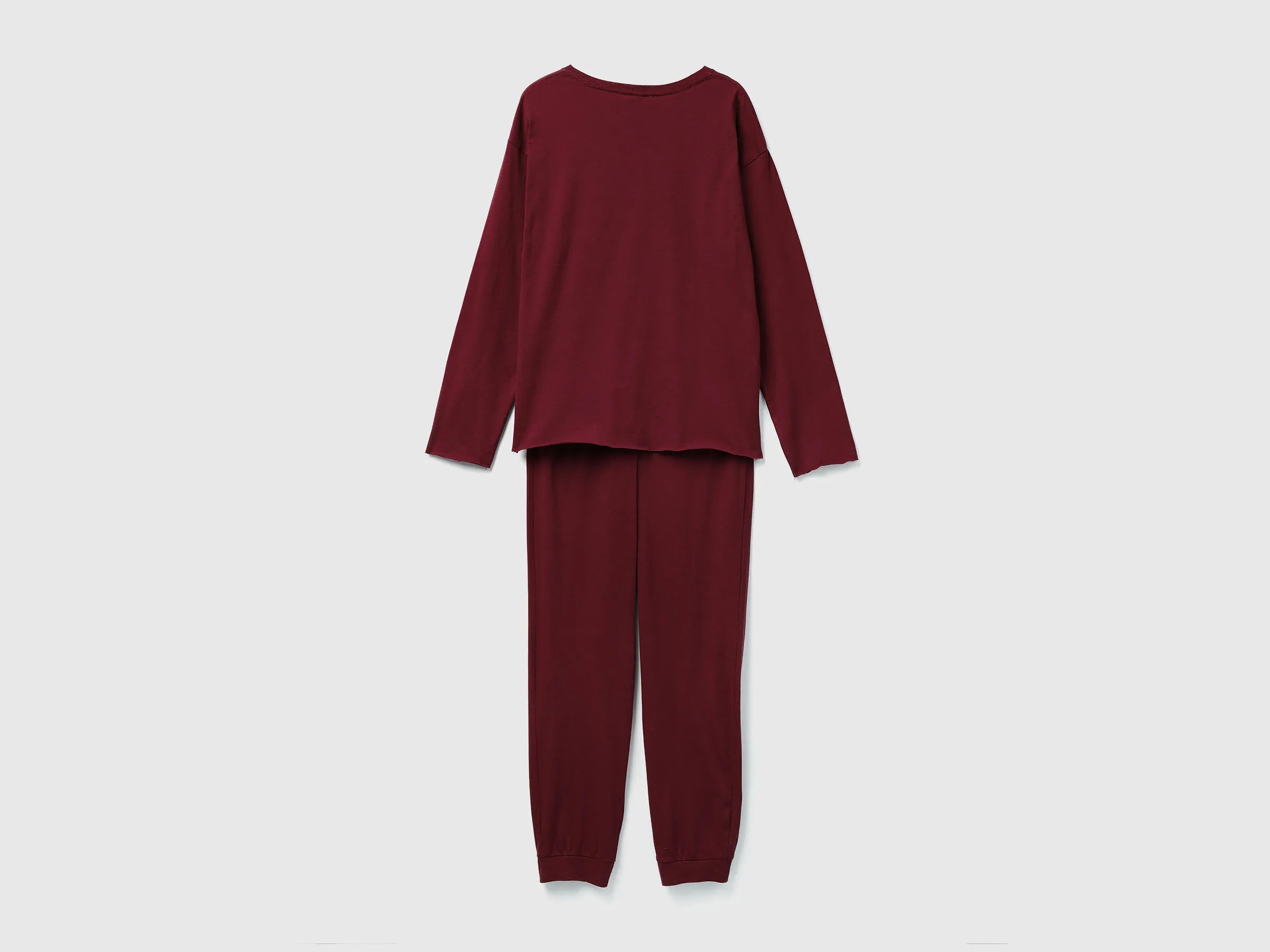 Benetton_Burgundy_Pyjamas in Pure Cotton_35VB3P048_129_02