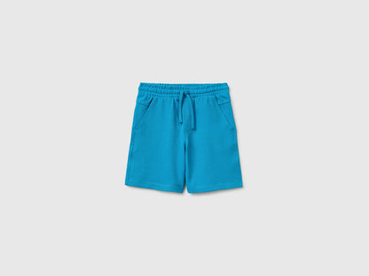 Benetton Blue Boys Soft Bermuda Shorts SKU: 35ZNC903U_051 Image 01