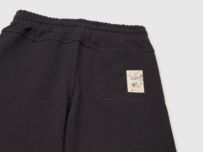 Benetton Black Boys Soft Bermuda Shorts SKU: 35ZNC903U_19E Image 03