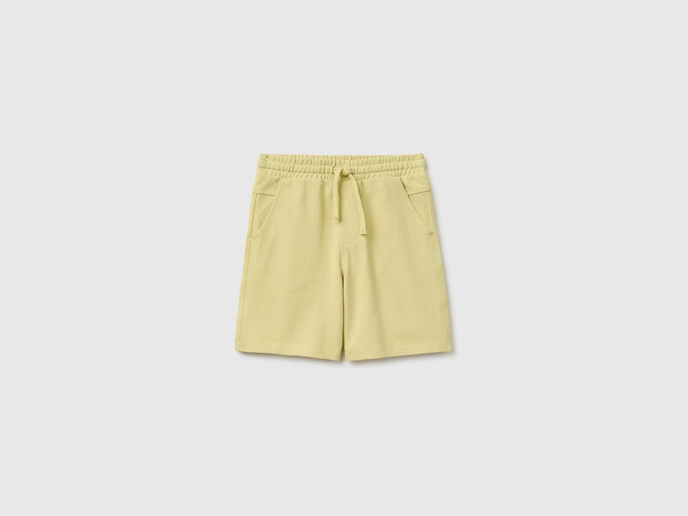 Benetton Yellow Boys Soft Bermuda Shorts SKU: 35ZNC903U_228 Image 01