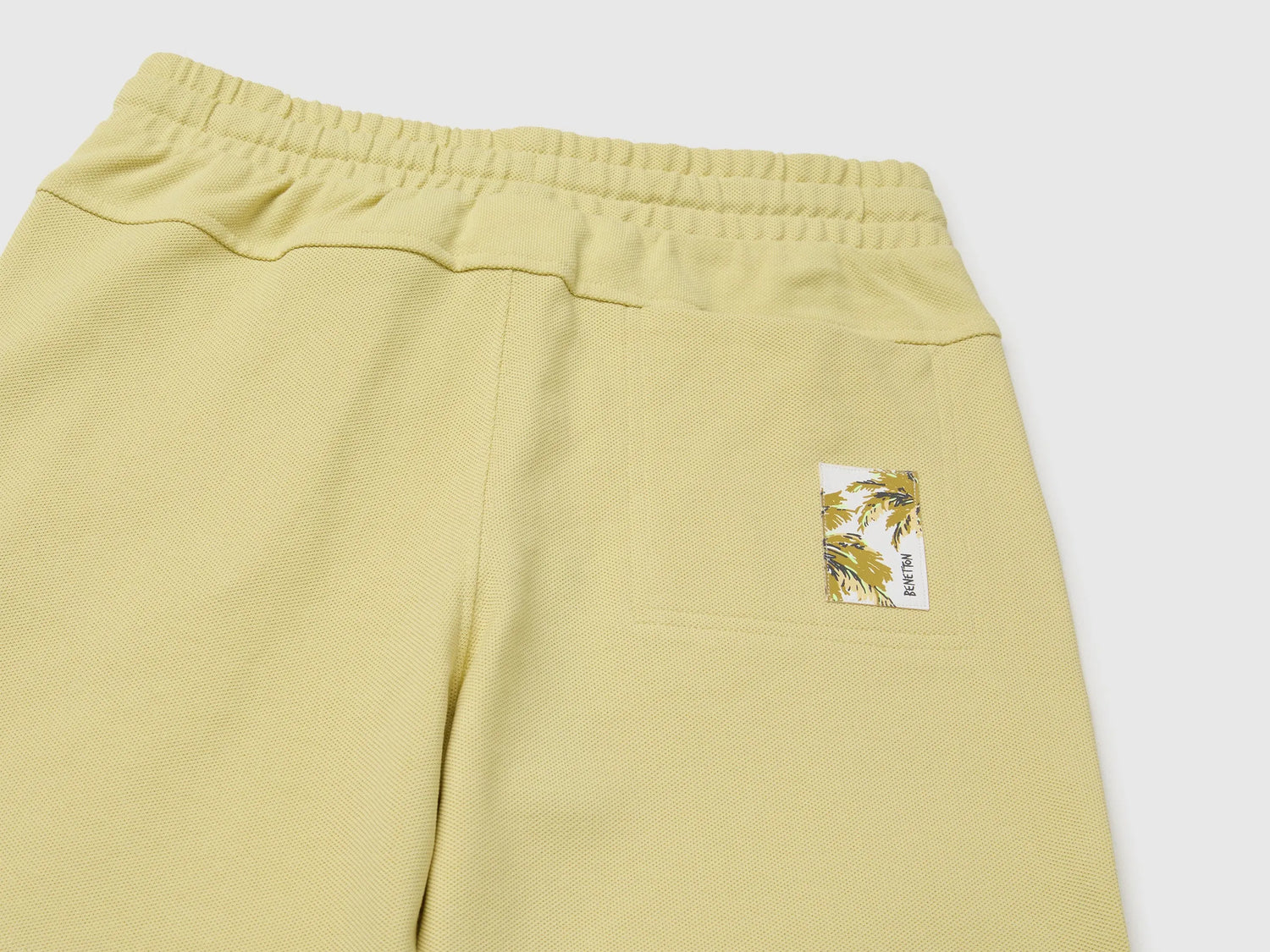 Benetton Yellow Boys Soft Bermuda Shorts SKU: 35ZNC903U_228 Image 03