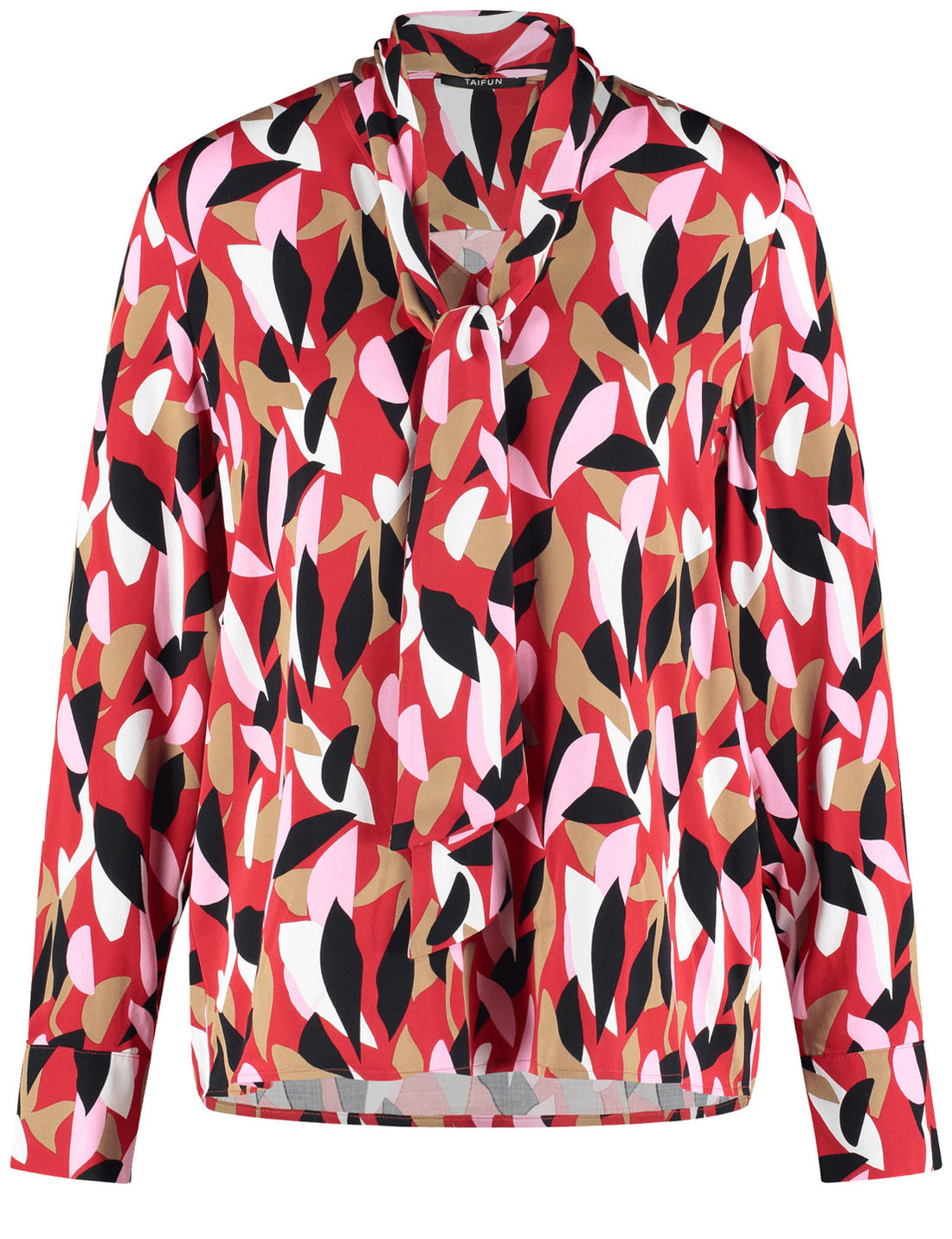 Taifun_Maple Red Patterned_Blouse 1/1 Sleeve_360023-74017_6012_01