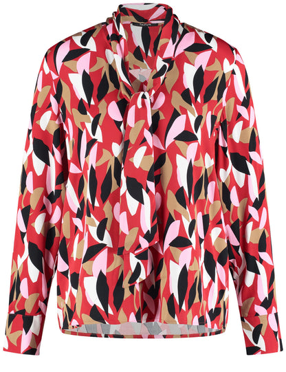 Taifun_Maple Red Patterned_Blouse 1/1 Sleeve_360023-74017_6012_01