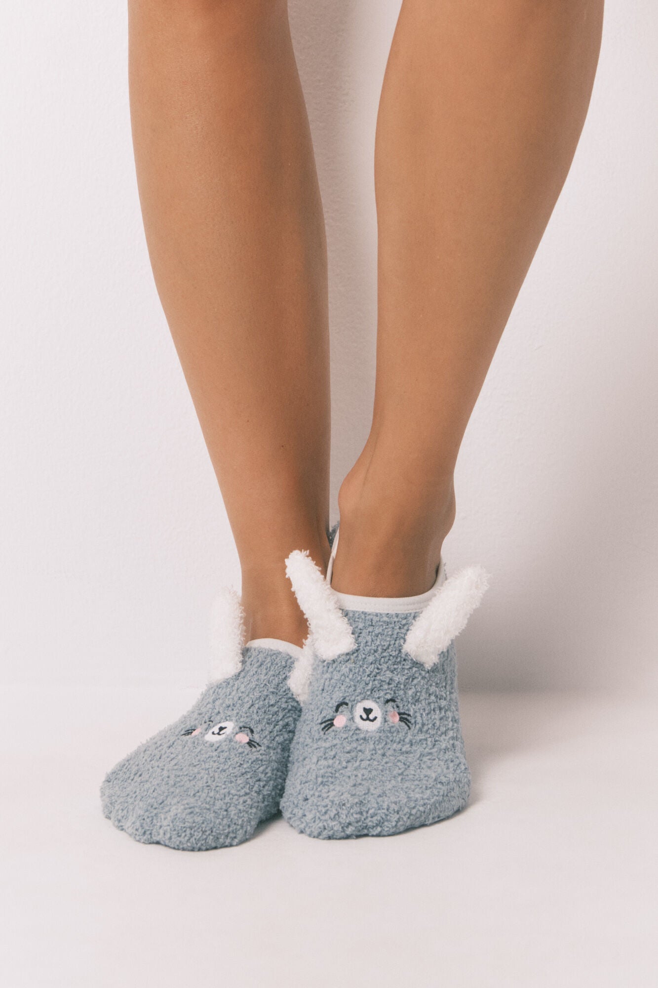 Women Secret_Green_Green Rabbit Slip-On Socks_3612474_27_01