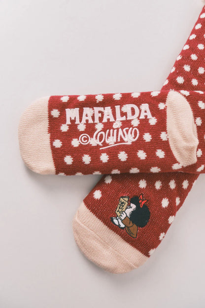 Women Secret_Red_Mafalda Red Tricot Long Socks_3612479_60_02